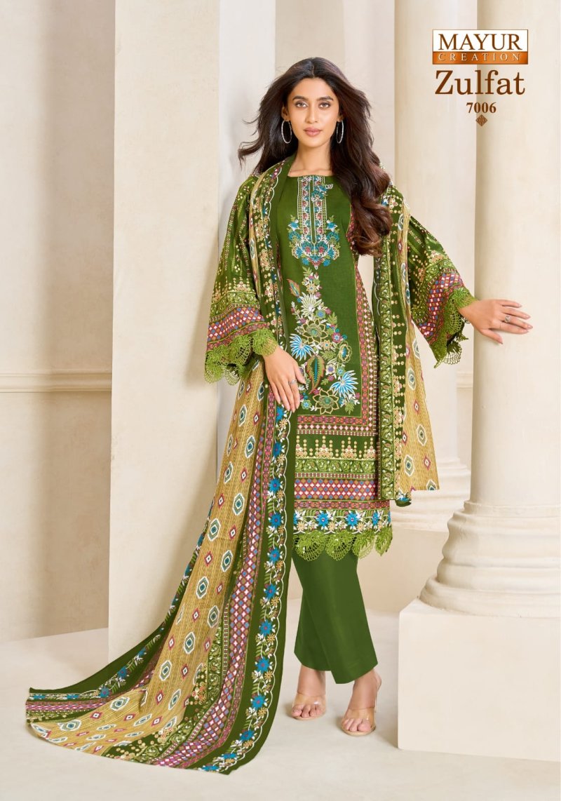 Zulfat Vol 7 By Mayur Cotton Printed Dress Material 